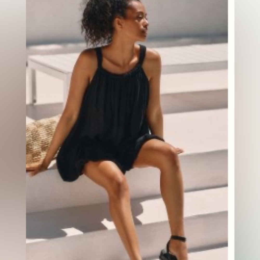 Tiered Gauze Bubble-Hem Mini Dress NWT - Picture 5 of 9